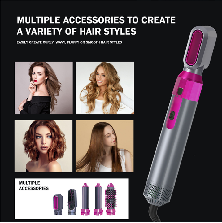 Hot Air Brush 5-in-1 for Effortless Styling and Volume