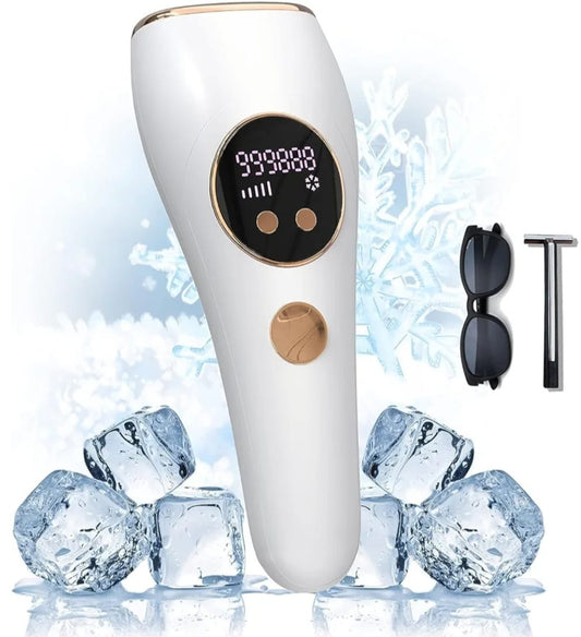 جهاز إزالة الشعر بتقنية IPL المثلجة - ٩٩٠,٠٠٠ ومضة | ٥ مستويات | الوضع التلقائي واليدوي
